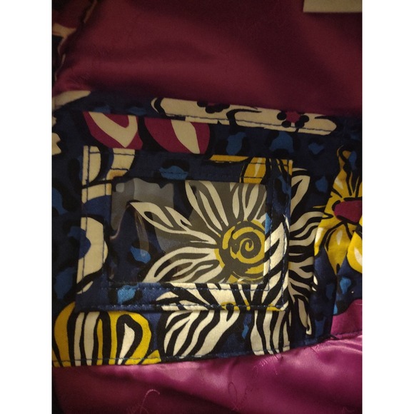 Vera Bradley African Violet Campus Quilted Backpack Floral Leopard Retired main image 6